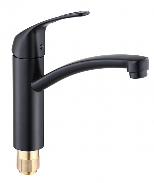16033-C Смеситель для кухни (ЧЕРНЫЙ) "GANZER"  (10/1шт)