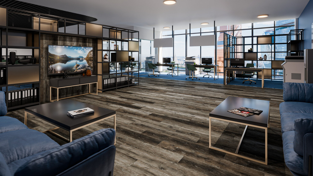 LVT-плитка Damy Floor TCM369-7 — LVT Дуб Рустикальный Черный/Rustic Black Oak