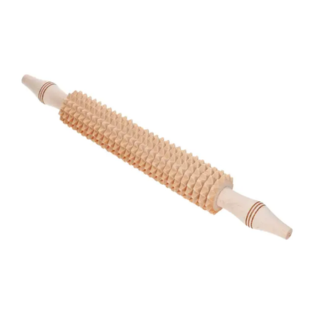 Массажер деревянный скалка с 2 ручками(овал)