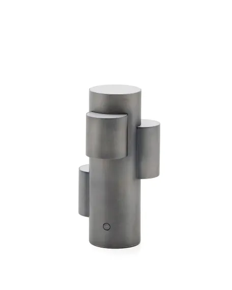 Переносная настольная лампа Adrina из темно-серого металла