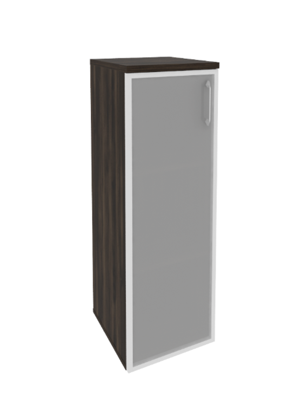 Шкаф средний узкий со стеклом в раме Onix