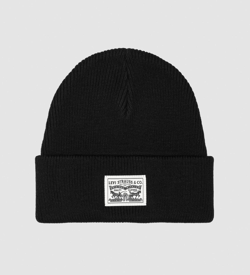 Шапка LEVI'S BACKPATCH BEANIE CAVIAR