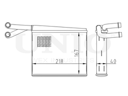 Радиатор отопителя UNIO RAD-20027