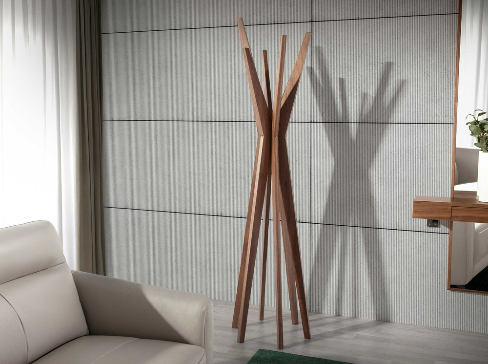 Вешалка для одежды 3238 / AC2208 из орехового дерева