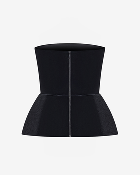 Топ корсетный из бархата с баской