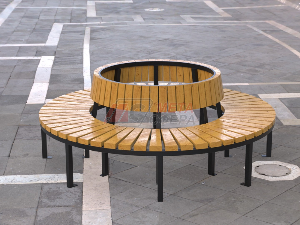 Скамейка Блок радиусная