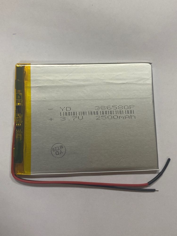 АКБ универсальная 386580p 3,7v Li-Pol 2500 mAh (3.8*65*80 mm)