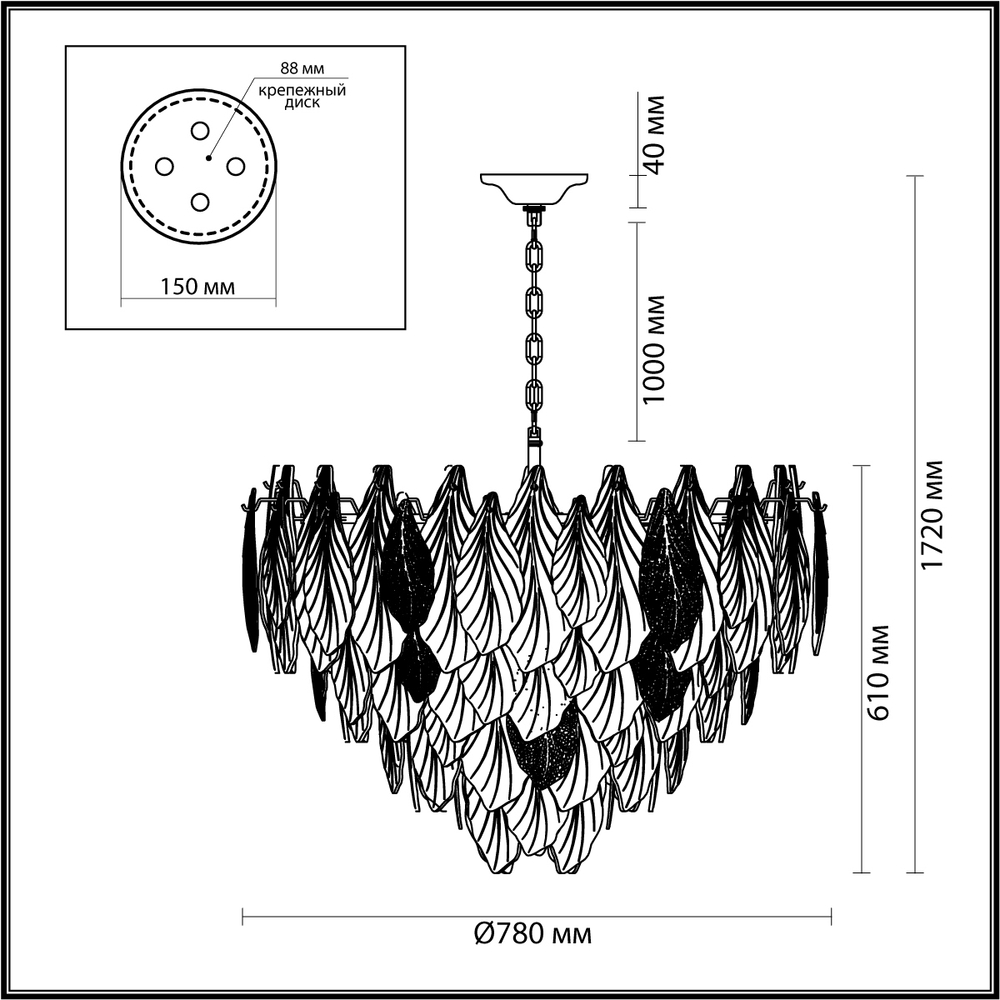 Люстра подвесная Odeon Light 5052/21 LACE