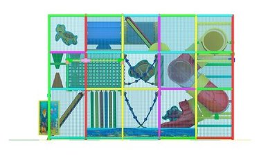 Детский игровой лабиринт «Акватория» 23,7 м2 (3,7*6,4*4,1 м)