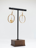 Серьги с розовым кварцем