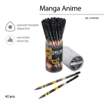 Карандаш ч/г с ластиком HB "Manga. Fantastic Heroes" (BrunoVisconti)