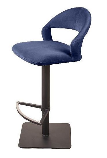 Стул барный Asti, бархат синий
