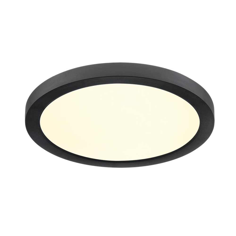 7788/18L MITRA LED SN 537 Светильник пластик/белый/черный LED 18Вт 3000/4000/6500К D225 IP44 CCT/датчик движения NEBULA BLACK