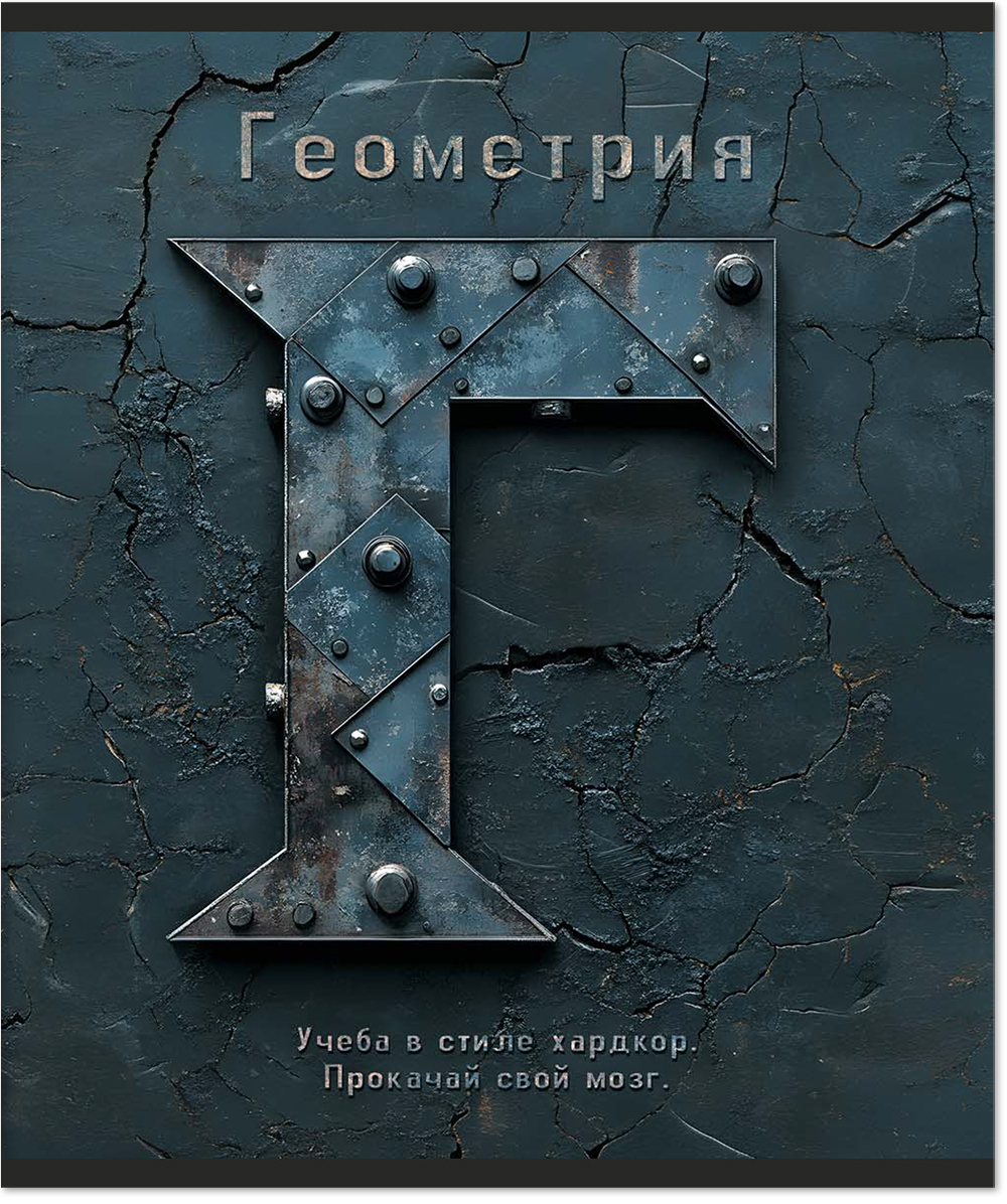 Тетрадь предметная 48 л., HARDCORE ГЕОМЕТРИЯ, клетка