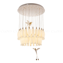 Люстра Cloyd ARGANA C42 / Ø79 см - керамика - E14 - белый (арт.11237)