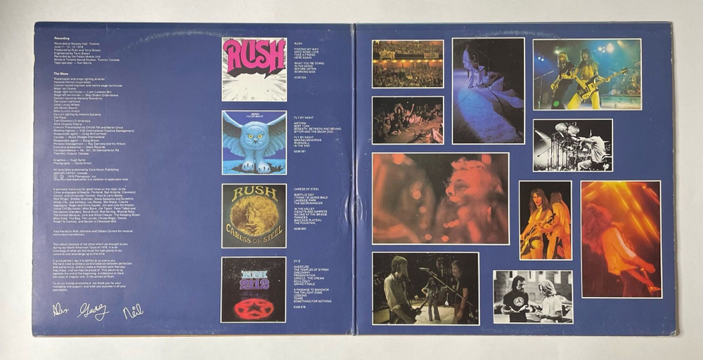Винтажная виниловая пластинка LP Rush All The World A Stage (Holland 1976)