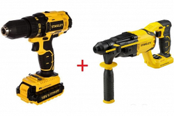 Набор аккумуляторного инструмента STANLEY SCD20S2KHAM-RK (шуруповерт SCD20S2K + перфоратор SBR20)