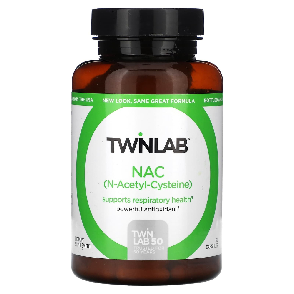 Twinlab, NAC, 600 мг, 60 капсул