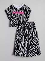 Костюм для девочки с принтом зебра