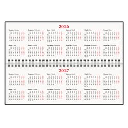 Планинг датированный 2026 305х140 мм BRAUBERG "Select" под кожу черный (117232)