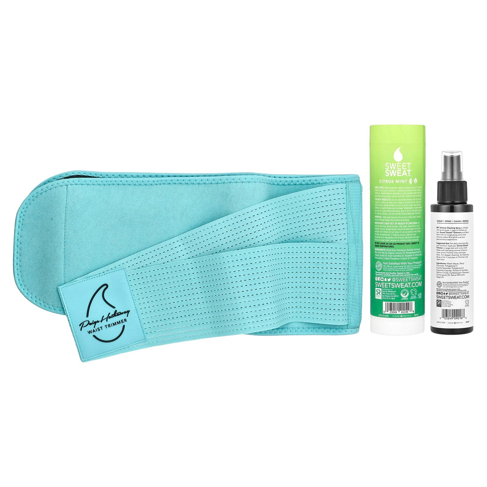 Sports Research, Sweet Sweat®, набор для триммеров для талии Paige Hathaway, M / L, синий, комплект из 3 предметов