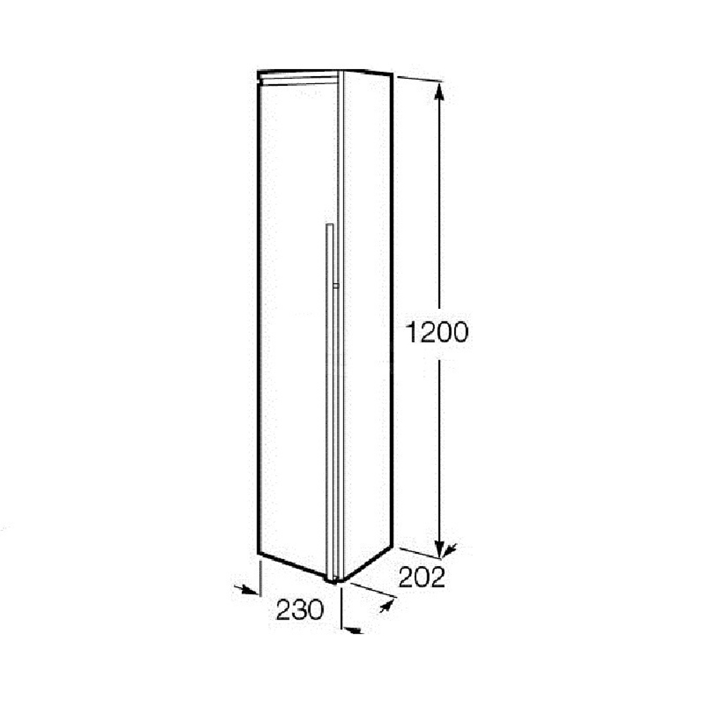 Пенал подвесной Roca ANETO, левая, белая 7857431806