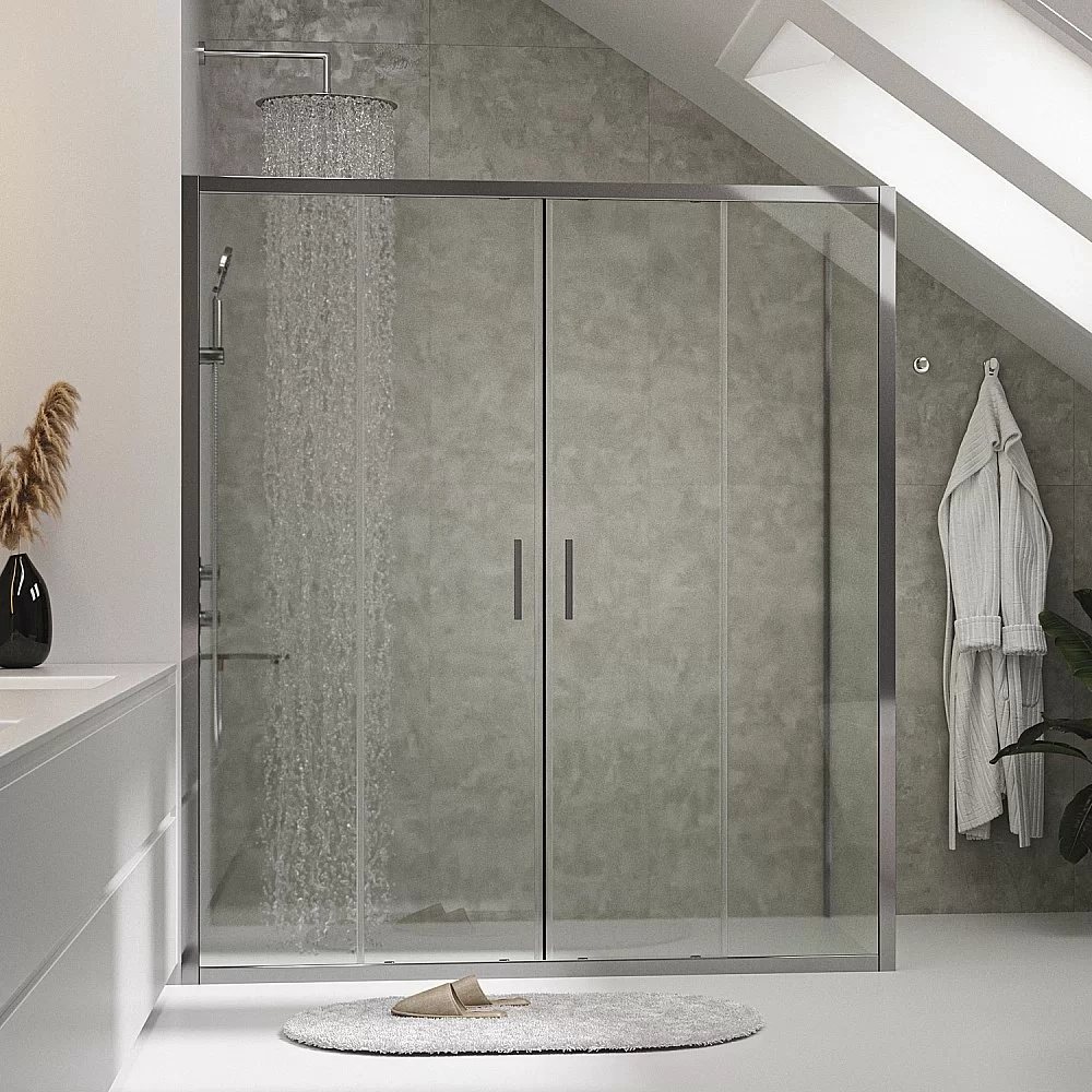 Душевой уголок WasserKRAFT Lippe 45S48 150х90 стекло прозрачное/профиль серебристый