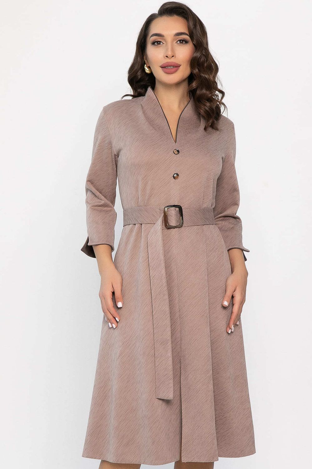 Платье трикотажное Дарьяна НЬЮ (бежевое) П14304-18М LT Collection