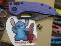 Нож Microtech Stitch Acid Purple + пружина - черный клинок, рукоять фиолетоый нейлон