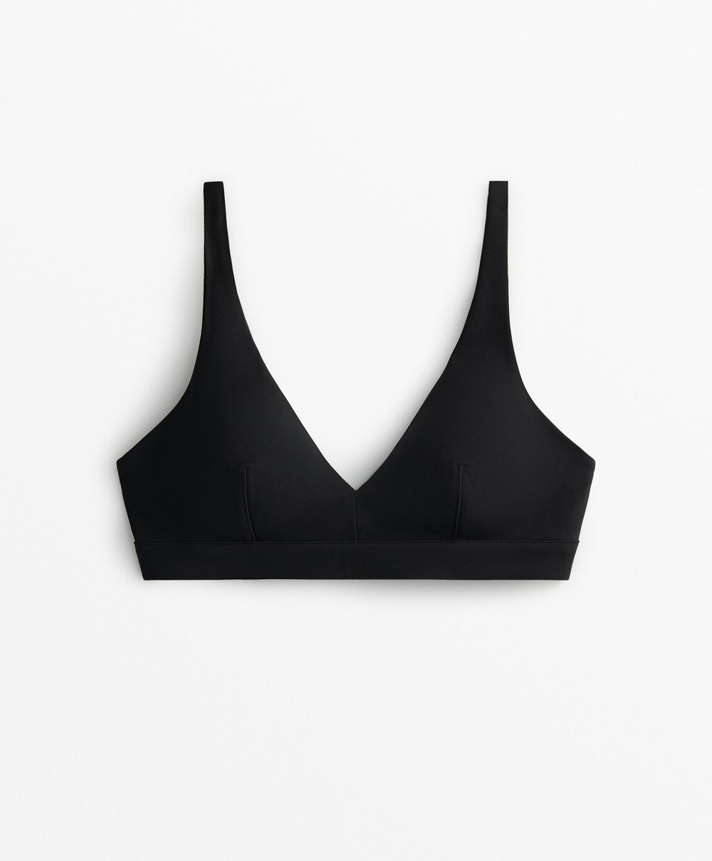 OYSHO Топ бикини халтер с моделирующим эффектом, черный