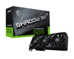 Видеокарта MSI GeForce RTX 5070 12G SHADOW 3X OC, 12Gb GDDR7 192-bit 1xHDMI 3xDP G5070-12S2C