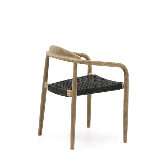 Стул Glynis массив эвкалипта с черным сиденьем