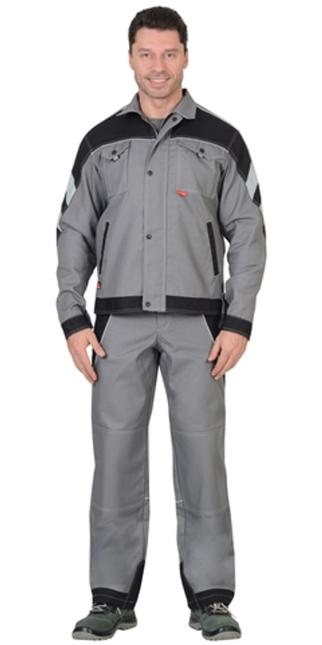 Куртка "Пекин" кор., летняя: серая с черным