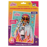 Аппликация старазами и пайетками "Барби" 17х23см GEMS&SEQART-BRB-EXTRA2 (Мультиарт)