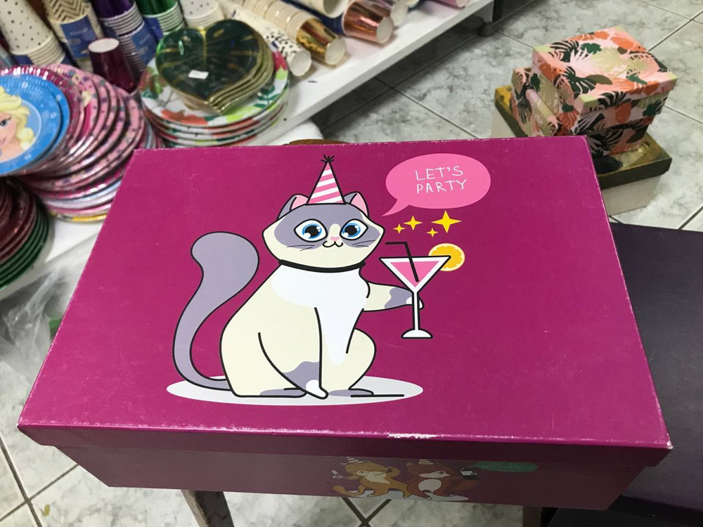 Коробка кот lets party 29.5х19,5х10,5 см, шт.