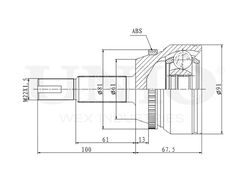 ШРУС внешний UNIO CVJ-20251