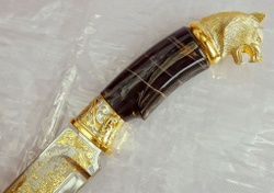 Нож дамасский "Волк" /в коробке/