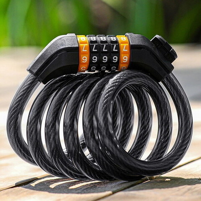 Замок навесной, тросовый West Biking YP0705061, 1200 мм