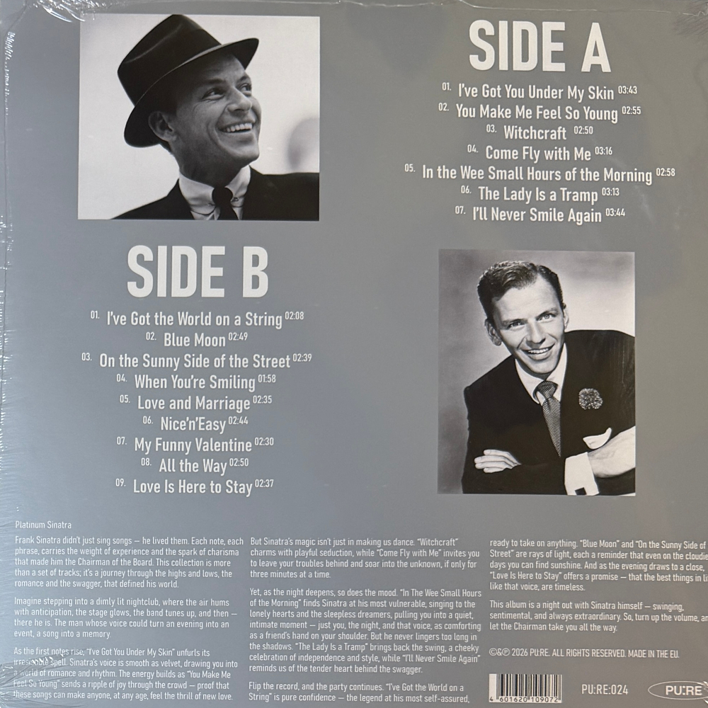Виниловая пластинка Frank Sinatra - The platinum collection LP White