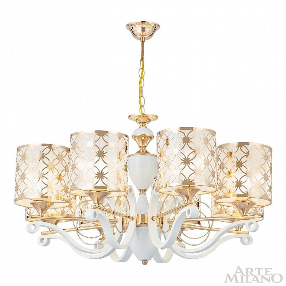Подвесная люстра Arte Milano Florentia-3097 303097/8 Wh/Gd