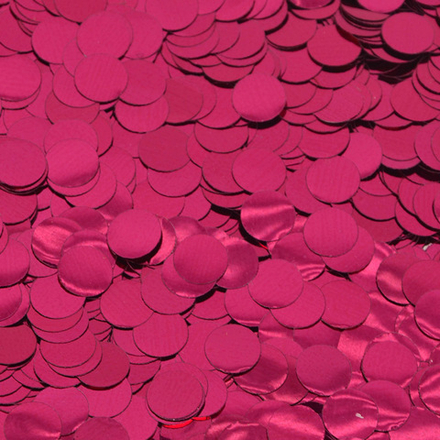 Конфетти фольга Круг, Фуксия/Фуше (Ярко-розовый), 1 см, 50 г