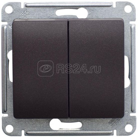 Механизм переключателя 2 кл шоколад Glossa