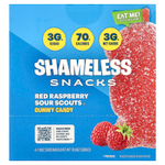 Shameless Snacks, Gummy Candy, Red Raspberry Sour Scouts®, 6 пакетиков по 50 г (1,8 унции)