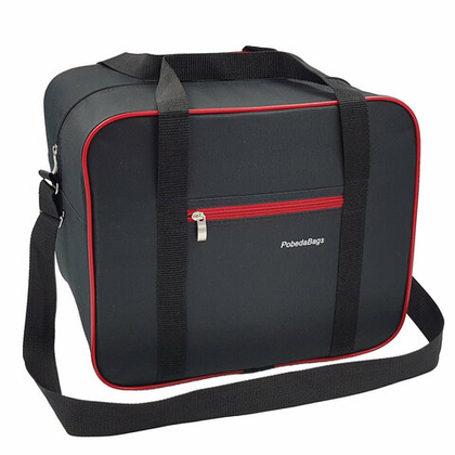 Сумка дорожная для ручной клади Pobedabags Стандарт красный кант 36 x 30 x 27