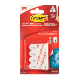 Полоски Command 17022 малые, белые, 16 шт