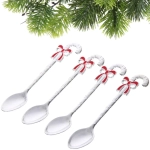 Набор ложек для десерта 4шт «Леденец», цвет серебро