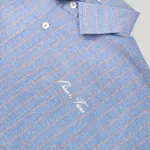 Рубашка One Two Oversized Striped синяя / оранжевая