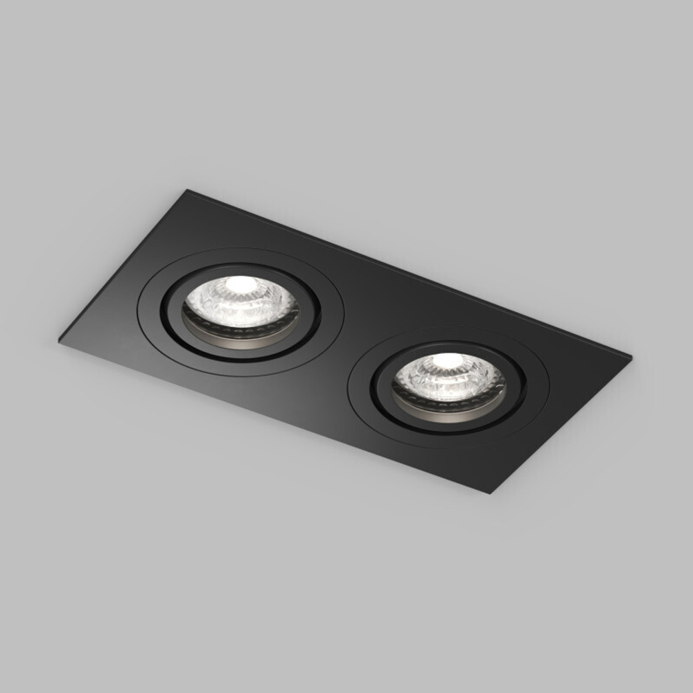 Встраиваемый влагозащищённый светильник HYDRO, IP44, 2?15 Вт LED макс., GU10, алюминий, чёрный