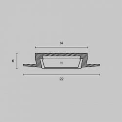 Профиль встраиваемый Maytoni Алюминиевый профиль ALM004S-2M