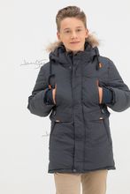 Куртка-аляска на био-пуху 360 гр/м2 JAN STEEN, цвет серый